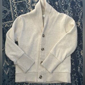 H&M beige cream sweatshirt cardigan 3T